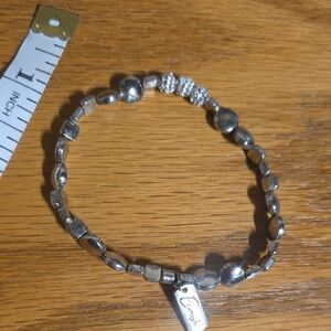 Erimish Elegant Silver Beaded Bracelet